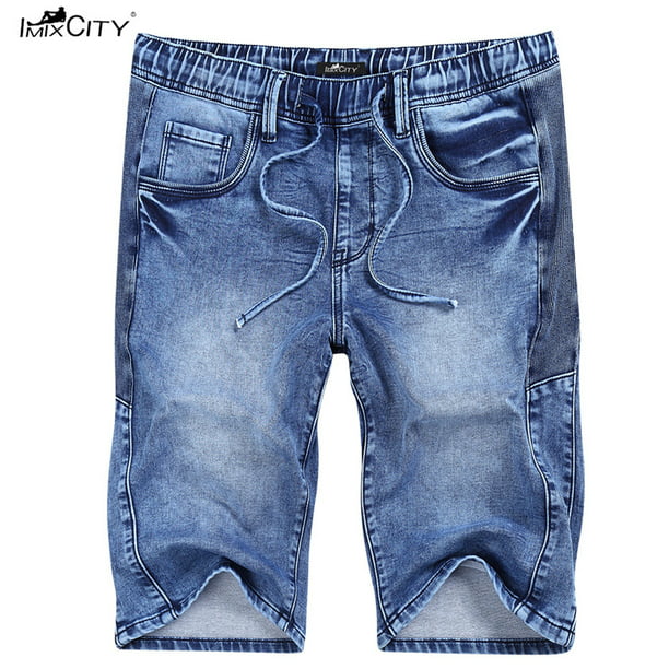 Mens Cotton Denim Shorts Blue Short Jeans New Summer Thin Casual Short Jeans Men Straight Denim Short 